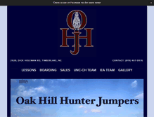 Tablet Screenshot of oakhillhunterjumpers.com